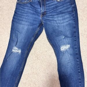 Old Navy Blue Distressed Skinny Jeans